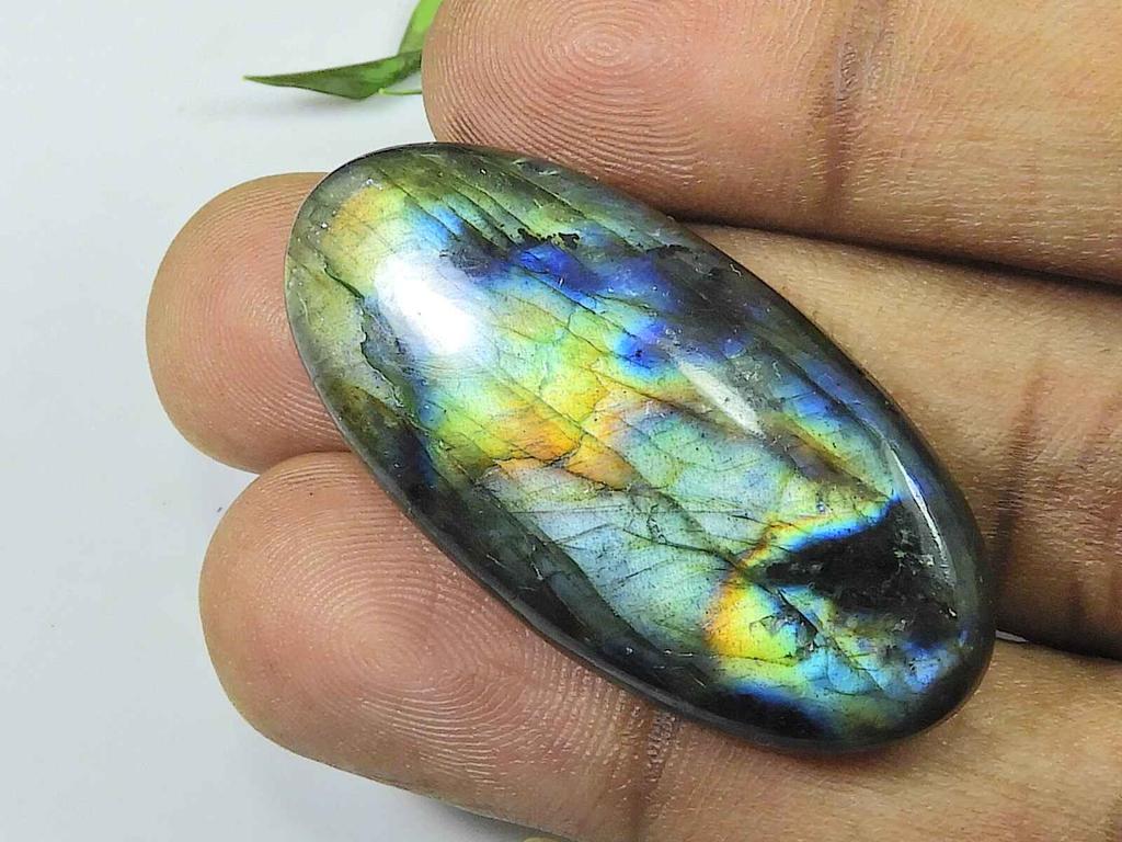 20X40MM Natural Labradorite Multi Purple Oval Cabochon Loose Gemstone 51Cts. SK-4053