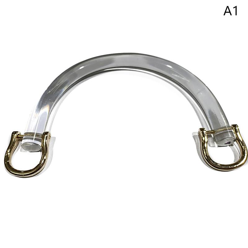 U-образная акриловая ручка для сумок, прозрачная сумка-тоут, тканые ручки для сумок, прозрачный ремень для сумки своими руками с D-пряжкой, аксессуары для сумок