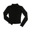 Women Sports Jacket Full Zip High Elasticity Yoga Jacket Stand Collar Slimming Fitness Top for Running Yoga Workout