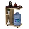 Multifunctional Movable Tea Table Wooden Mini Simple Modern Decoration Tea Tray with Wheels Walnut