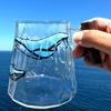 Gowon Ocean Whale Heat-Resistant Glass Mug 350ml Coaster Set for 2
