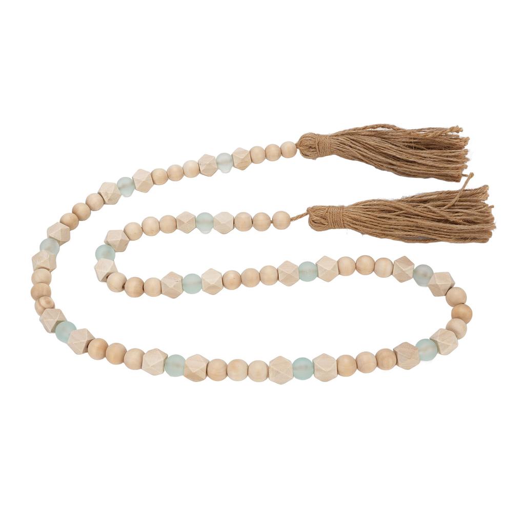 Гирлянда из деревянных бусин с кисточками, настенная гирлянда из деревянных бусин, украшение для фермерского дома