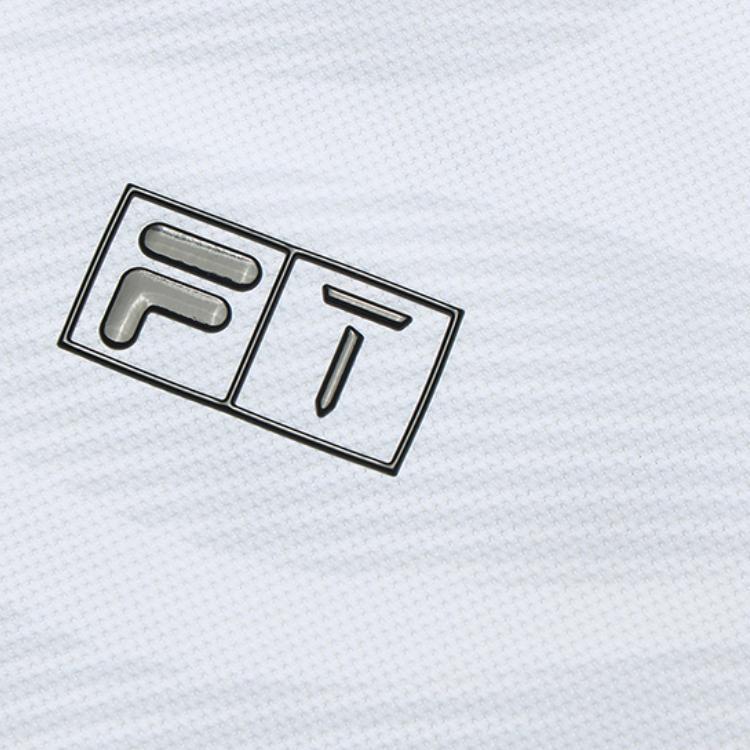 Fila Модная универсальная удобная приятная к телу мужская футболка для гольфа с коротким рукавом Серия Гольф Белый A11M525126F-ZA