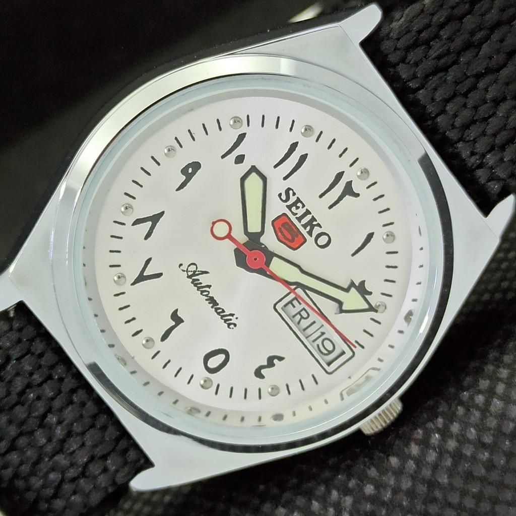 ВОССТАНОВЛЕННЫЕ ВИНТАЖНЫЕ SEIKO 5 AUTO 6309A ЯПОНИЯ МУЖСКИЕ АРАБСКИЕ ЧАСЫ 533d-a280208-9