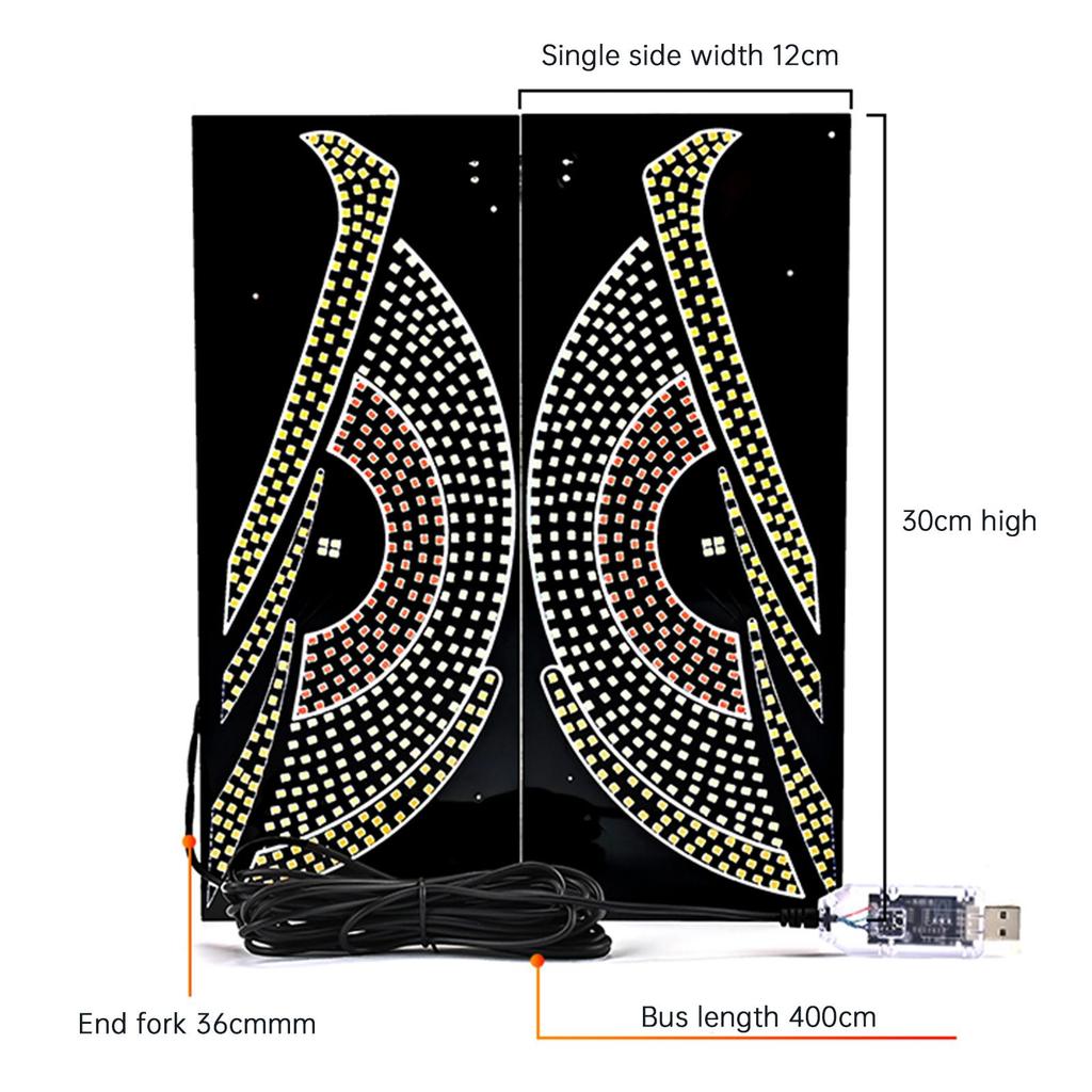 Светодиодный экран «Дьявольский глаз» Автомобильный глаз Фара грузовика Динамический светодиодный свет