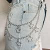 Punk Style Hollow Star Tassel Metal Chain for Jeans
