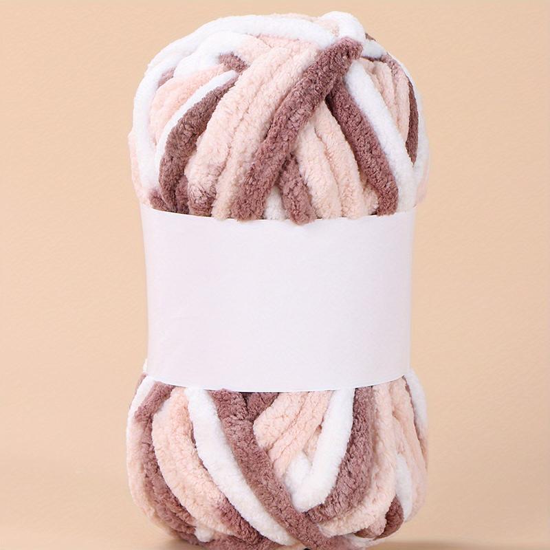 50g/ball Ice Strip Thread Yarn Colorful Coarse Wool Thread Chenille Thick Yarn for Hand Knitting DIY Crochet Scarf Hat Bib