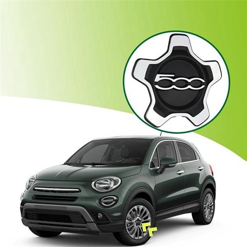 ABQD!Car Wheel Center Cap Cover 6AN69LXHAA 735626312 For Fiat 500X 2016-2022 Dust Cover Car Accessories
