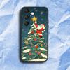 Santa Claus Christmas Tree Phone Case For Samsung S 25,24,23,22,30,21,10,9,Ultra,Plus,Lite,FE,4,5G Black Soft Case