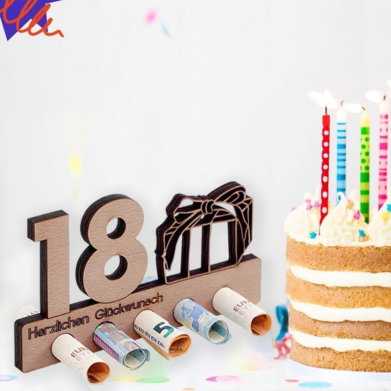 3D Wooden Money Clip Ornaments Friends Memorial Birthday Gift 40 Unique Cash Gifts 30 Party Decor 18 Birthday Gifts For 16 1PC