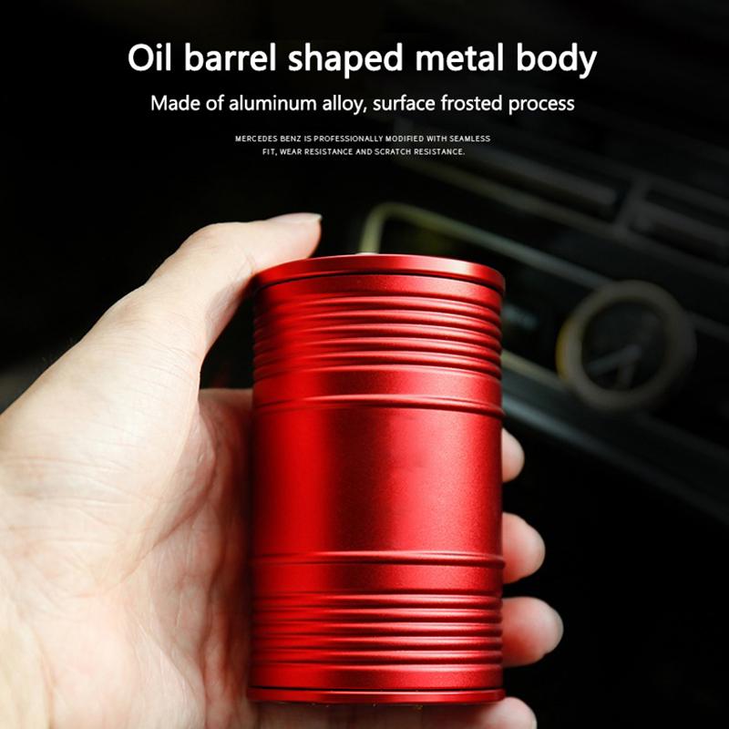Alloy Car Ashtray With Rotating High Lid Flame Retardant Cigarette Cup For Porsche 911 Cayenne Panamera Macan Boxster Carrera-GT