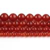 Red Carnelian Agates Round Gem Beads 15" Strand 4 6 8 10 12MM Pick Size For Jewelry Making