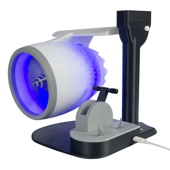 Творческий настольный вентилятор Turbo с увлажнителем, мощный поток воздуха, низкий уровень шума, регулируемая скорость, турбовентилятор, форма двигателя, охлаждающий вентилятор