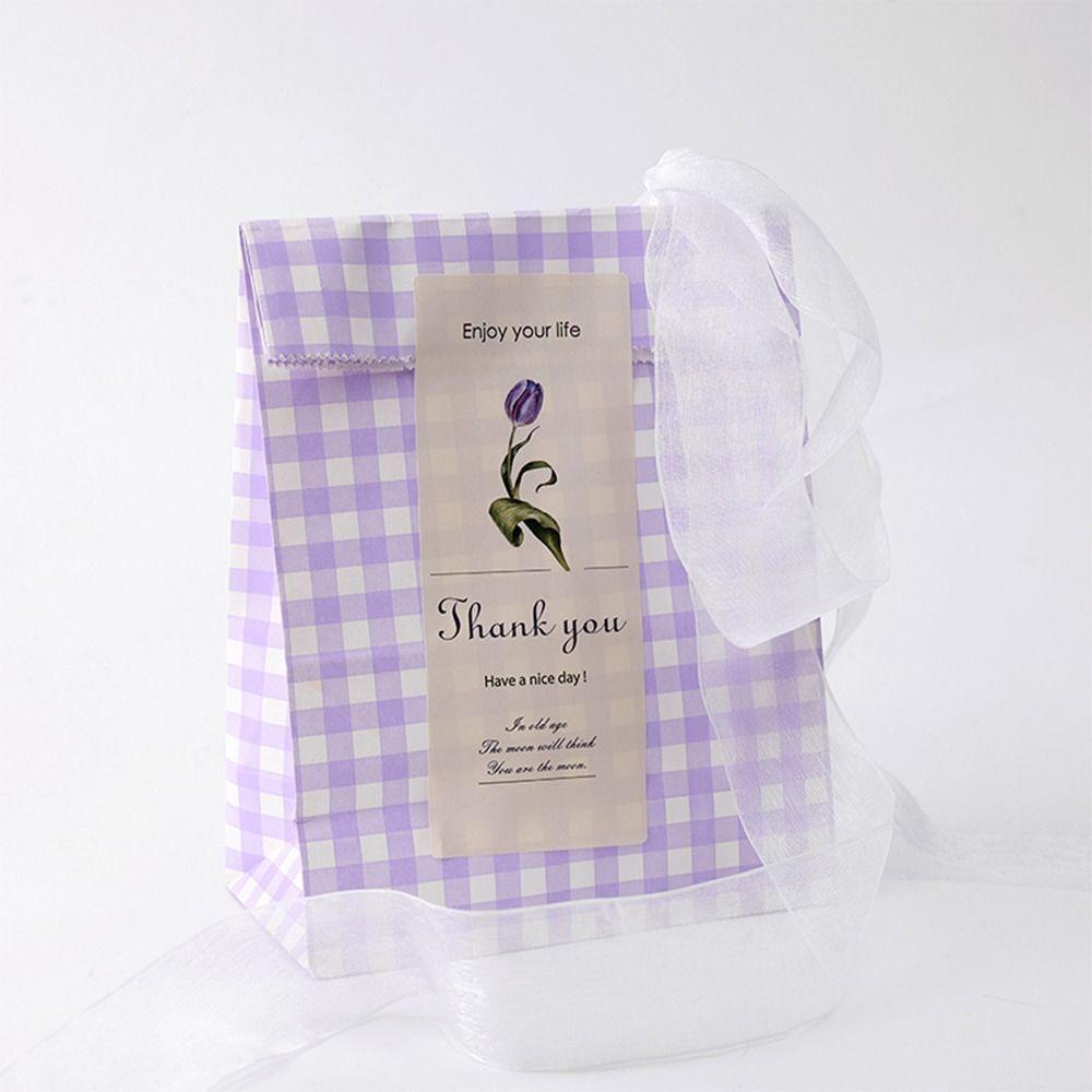 50PCS 6*15cm Thank You Seal Stickers Tulip Flower Floral Tags Package Labels  Online Retails