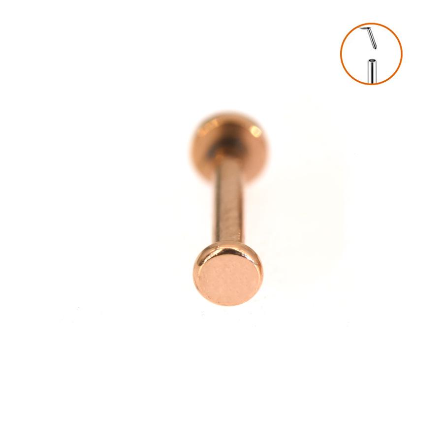 Титановая сталь Коническая штанга-диск для пирсинга губы, уха и носа (0,8-1,2 мм)