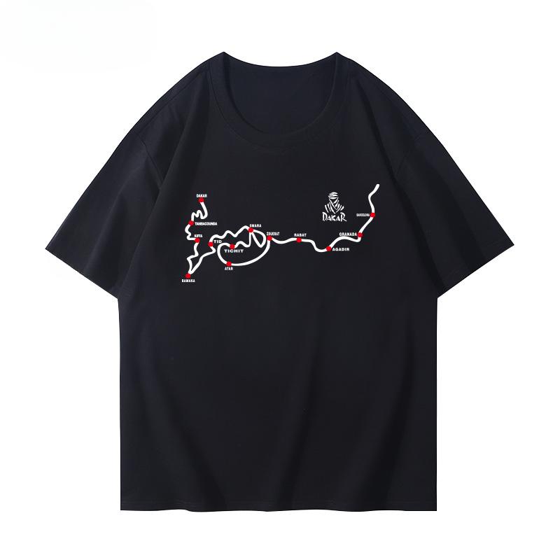 Ралли Дакар 2025 Футболка с коротким рукавом для бездорожья Электромобиль Грузовик Мотоцикл Командная гонка Памятная одежда Футболка для мужчин и женщин