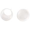 Boule en plastique, en 2 pces, 12cm avec découpe7,5cm, cristal