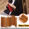 55 шт. Деревянные спицы для вязания, инструменты для плетения, наборы, бамбуковые одинарные спицы 11 размеров 13 см, практичные для проектов из пряжи для вязания