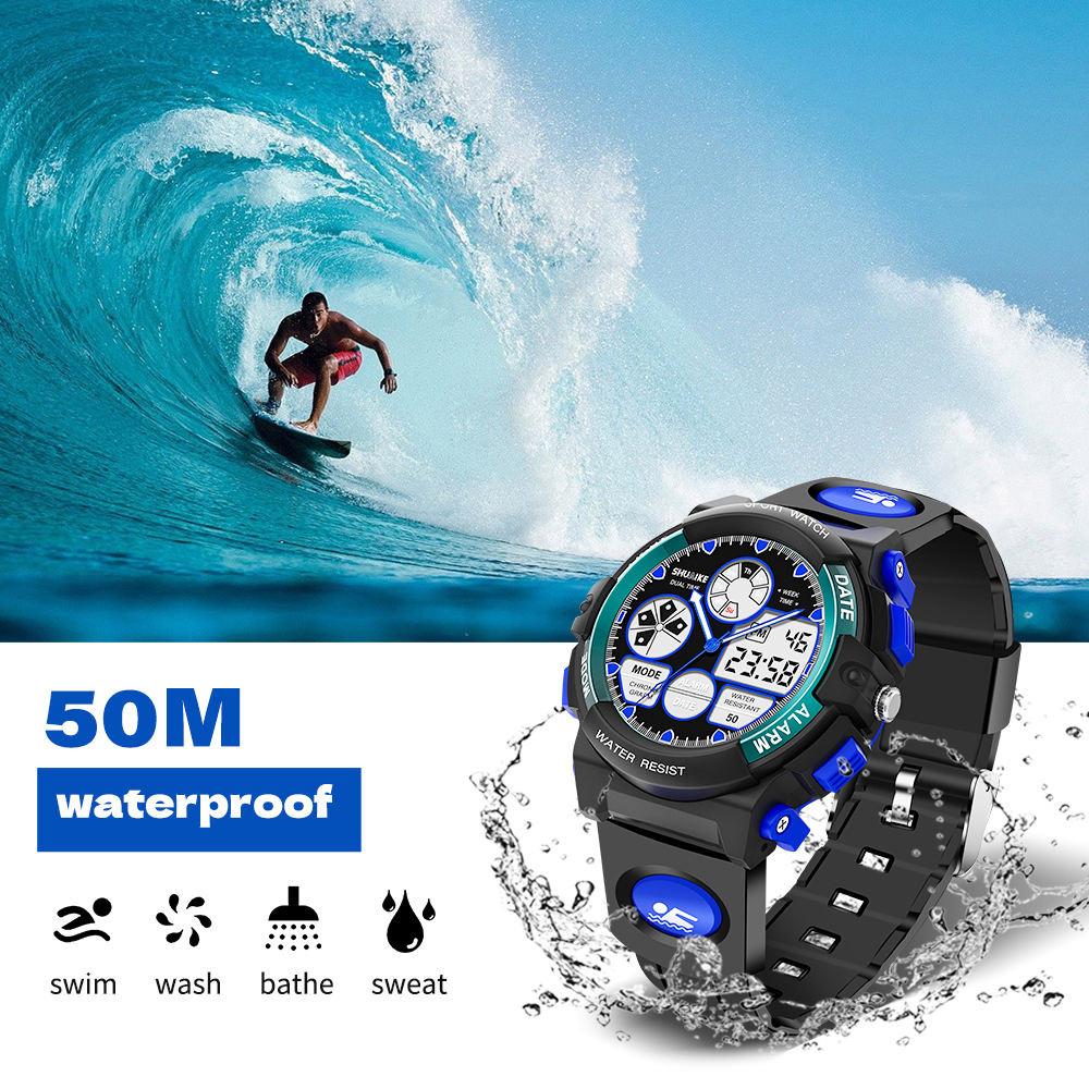Shuaike 936 Children's Movement 5Atm Waterproof Analog Digital Sports Watch Round Plastic Fashion Watch