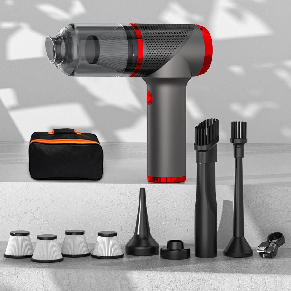 SZUK Car Vacuum Cleaner Wireless Portable Strong Suction Cleaning Machine Mini Handheld Vacuum Cleaner for Car Home and keyboard