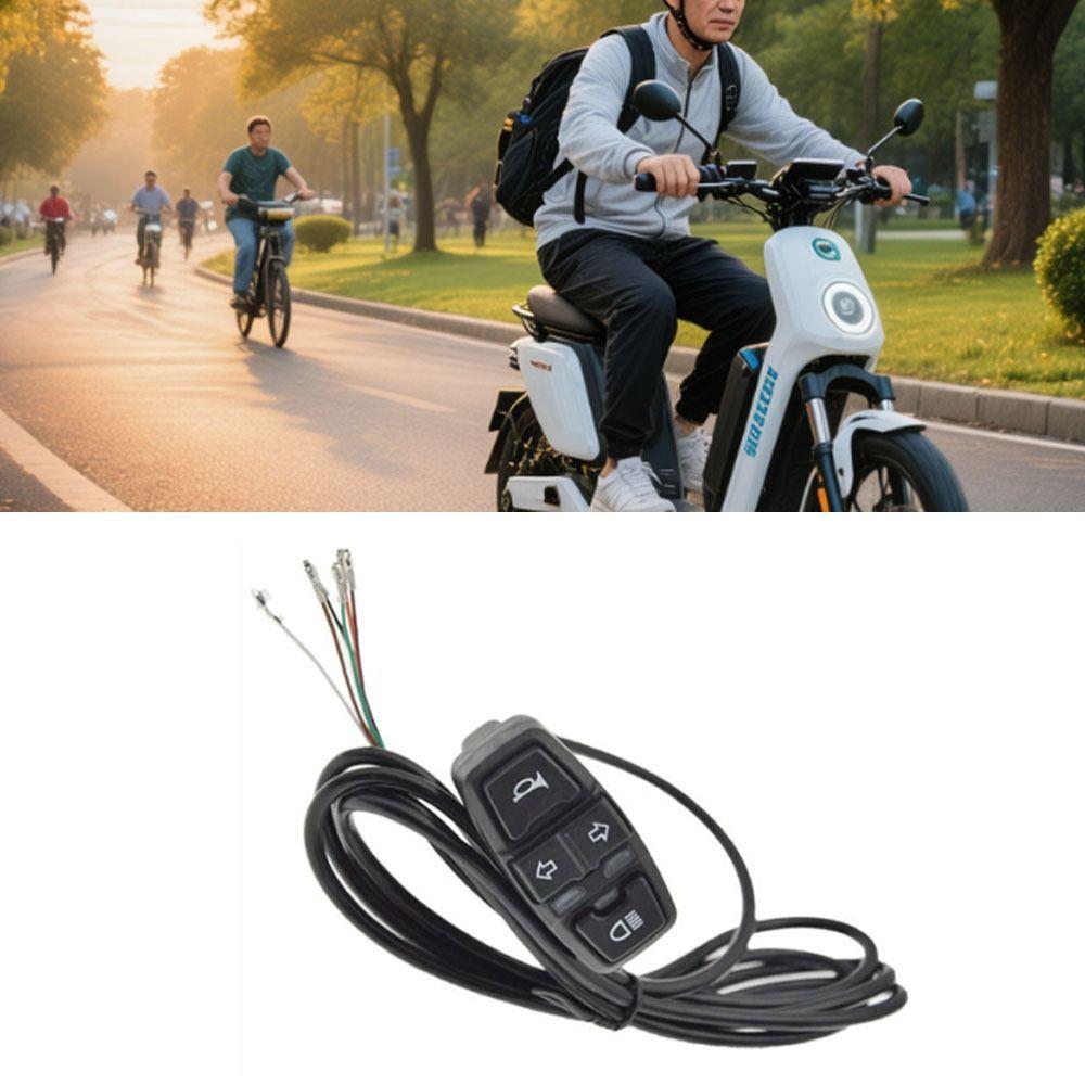 3 in 1 Electric Bike Switch 36V/48V Voltage Motorcycle Switch Scooter Switch Motorcycle Use