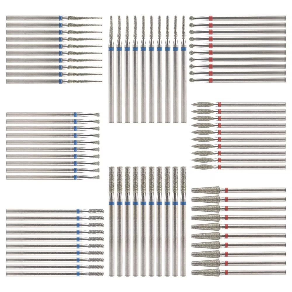10 шт. Набор фрез для маникюра в русском стиле, шлифовальные головки для маникюрной машины