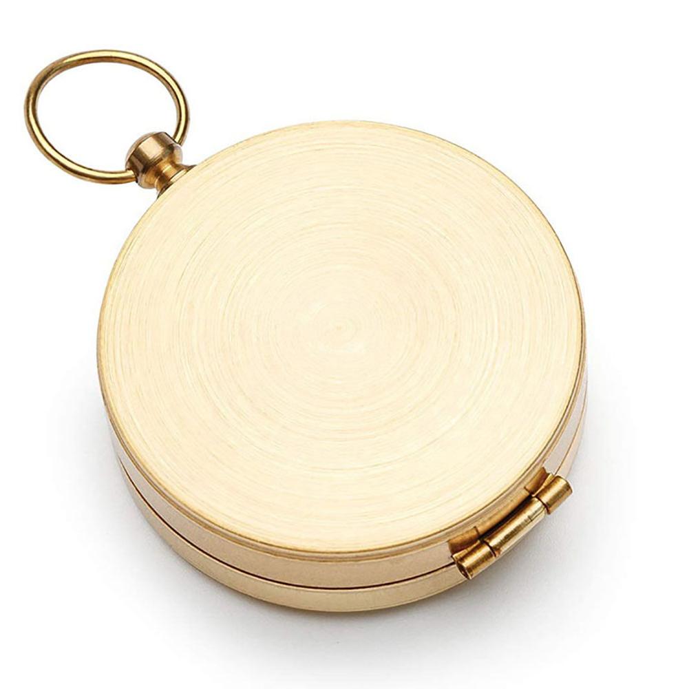 G50 Compass Pure Copper Pocket Watch Multifunctional Covered Luminous Retro Flip Cover Compass For Outdoor Hiking