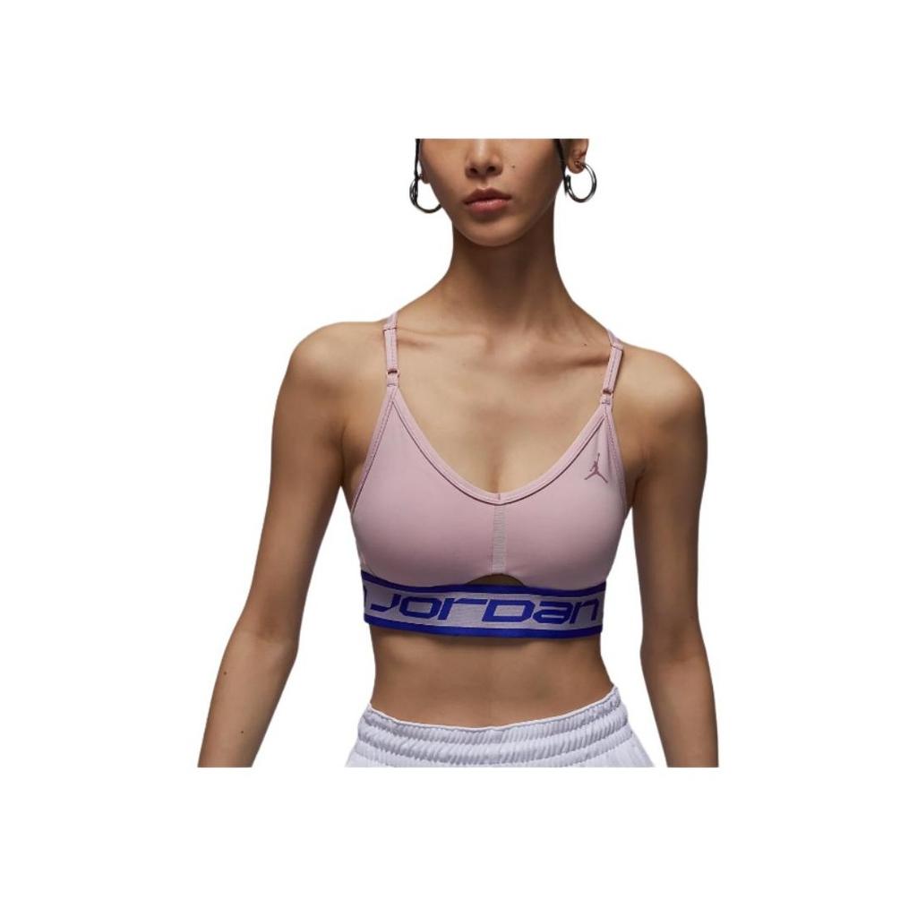 Jordan Indy Low-Intensity Support Letter Comfortable Sports Bra Women Underwear Pink-Purple-Red Harmony-Blue Gray-Purple-Red FB4096-513