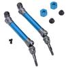 2Pcs RC Car Front CVD Three Section Type Drive Shaft Parts Accessories Fit for Traxxas Slash(Blue )