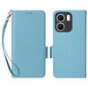For Oppo A5x 5G/4G Case with Wrist Strap Litchi Texture PU Leather Wallet Phone Cover
