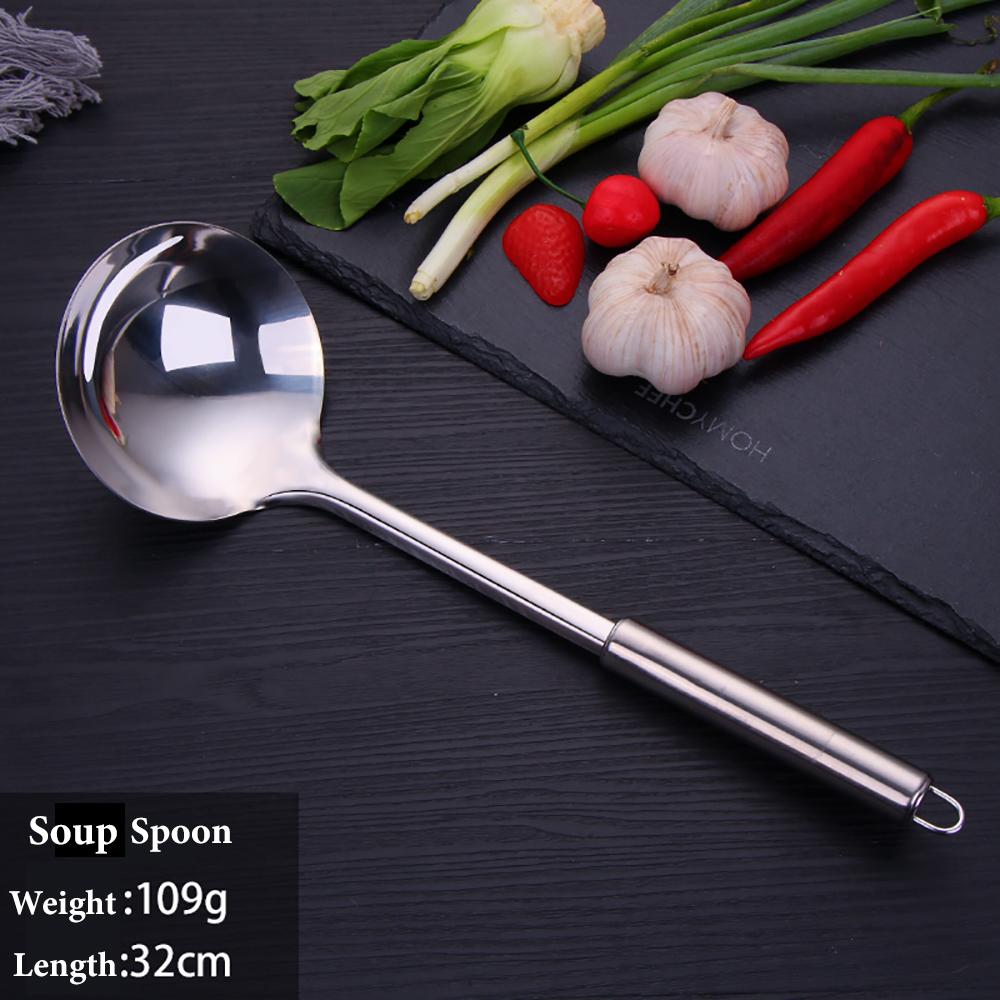 1 шт. кухонный инструмент для приготовления пищи кухонная утварь из нержавеющей стали лопатка для жарки еда рис суп ложка дуршлаг посуда аксессуары набор