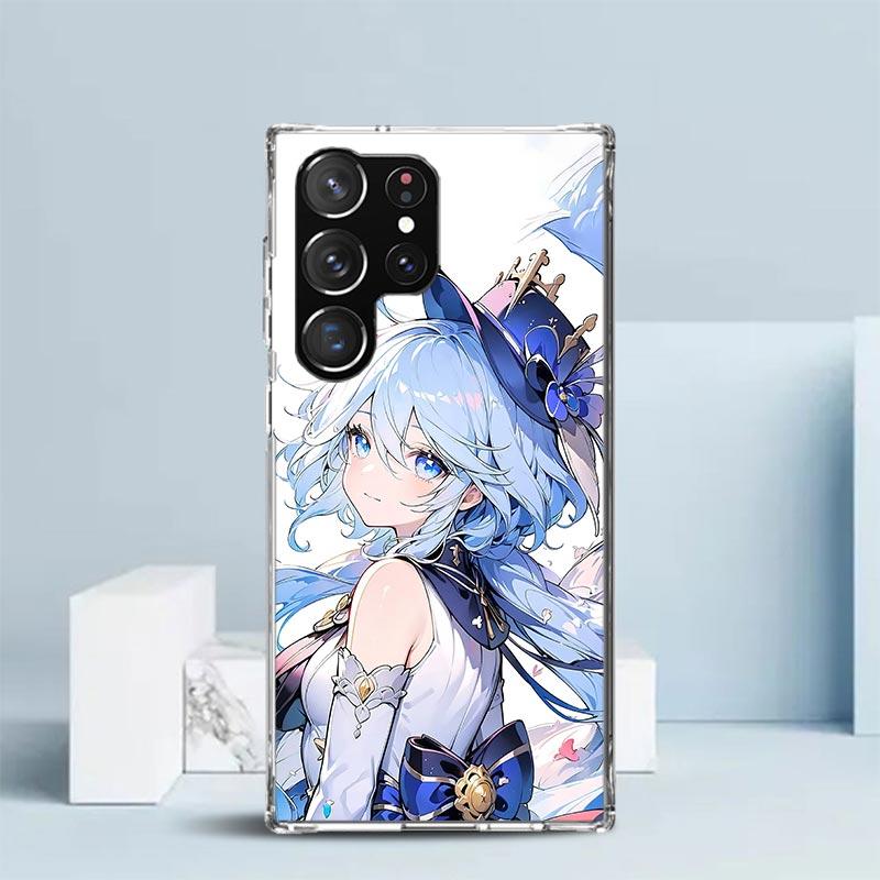 Милая Фурина Genshin Impact Мягкий чехол для Samsung Galaxy S25 Edge S26 S24 S23 Ultra Чехол для телефона S22 S21 Plus S20 FE С рисунком