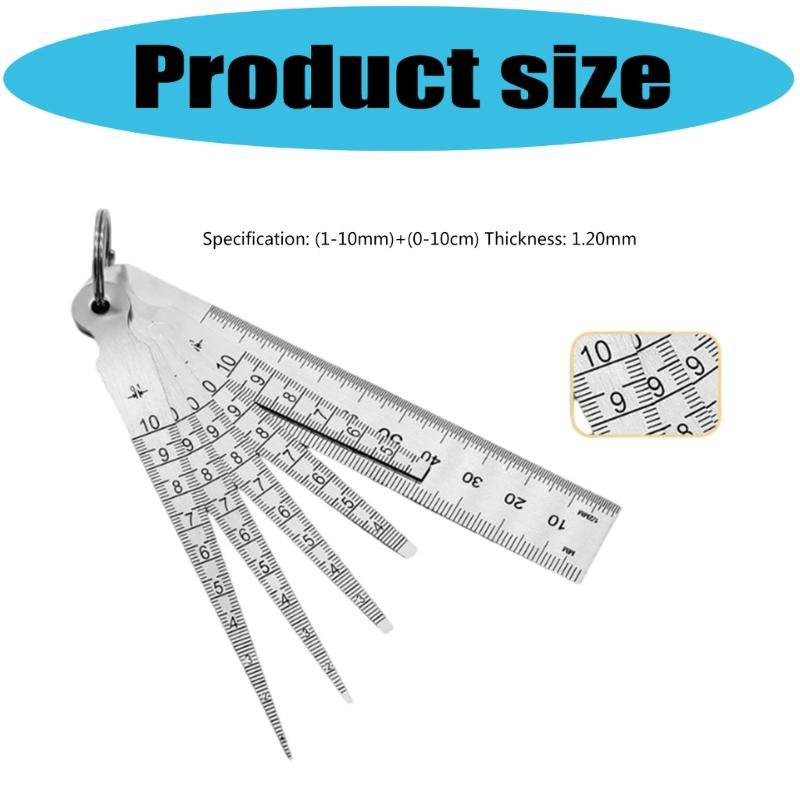 Corrosion Resistant Tapered Feeler Gauges Accuracy Machinist Gaps Measuring Tool for Automotive Repair & Engineering Use