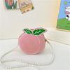 Shaped Children Peach Shoulder Bag Simulation Pearl Chain Casual Bag Crossbody