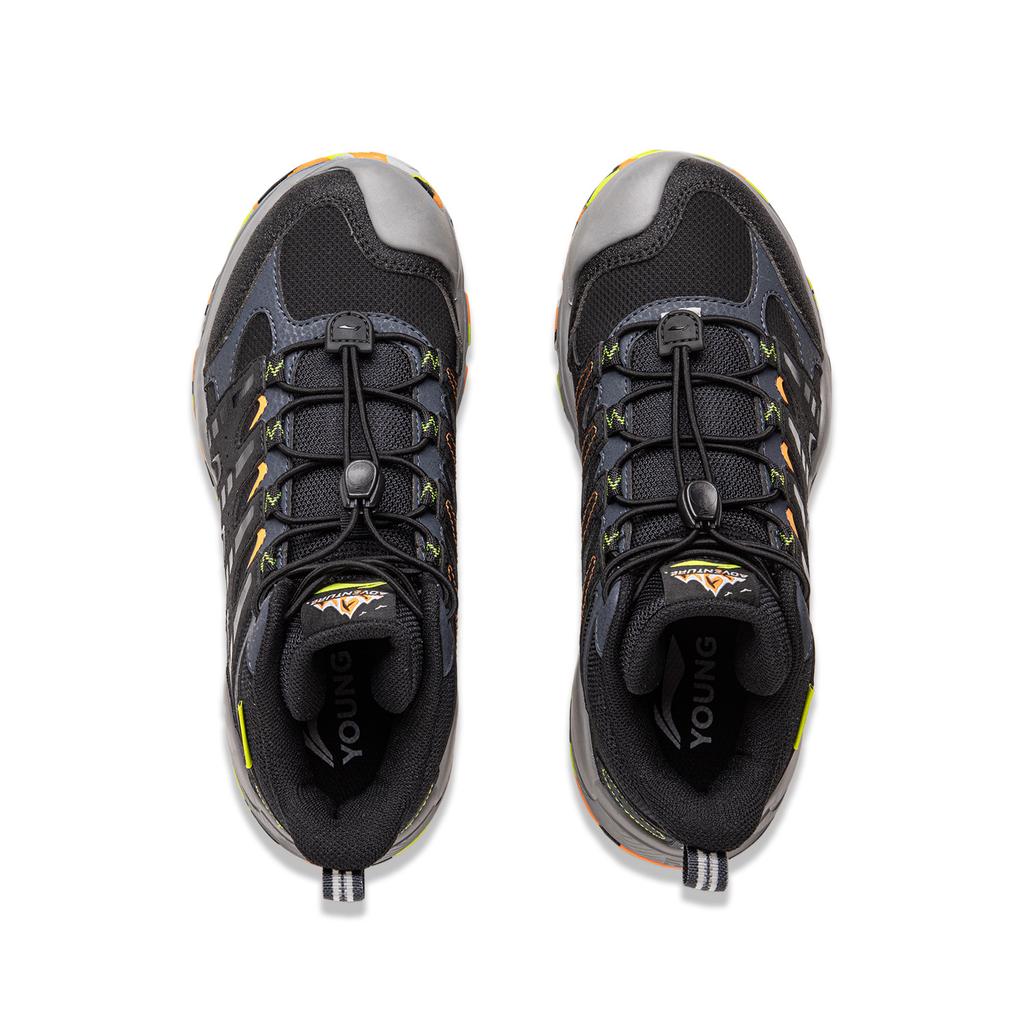 Li Ning Детская уличная мода Амортизирующие Износостойкие Высокие Повседневные Кроссовки Детские Повседневные Кроссовки Черные YKEU008-17