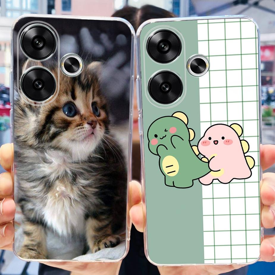 For Xiaomi Redmi Turbo 3 Case Cute Painted Cover Soft Silicone Phone Case For Xiaomi Poco F6 PocoF6 Redmi Turbo3 Back Cover Bags
