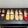 Fashion Bailamos New Women Flats Soft Mary Jane Shoes Soft Casual Outdoor Dress Flat Ballet Shoes Round Toe Shallow Slip On Flats Mujer