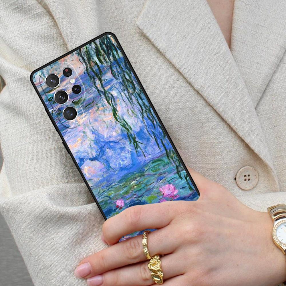 Claude Monet Garden Lotus Bridge Cell Phone Case for Samsung Galaxy S26 Ultra S25 S24 S23 S22 S21 S20 Note10 Cover