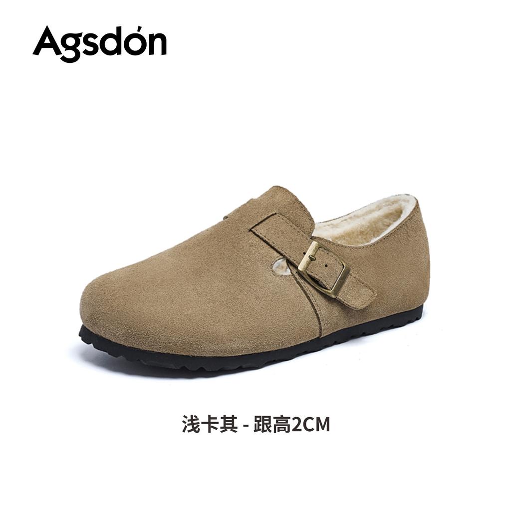 Fleece Birkenstocks new winter all-inclusive thick-soled fluffy shoes low-top snow boots shoes