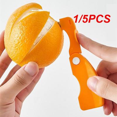 1/5 шт. Оранжевый очиститель Лезвие из нержавеющей стали Многофункциональный инструмент для фруктов Удобный Прочный Кухонные гаджеты Овощечистка для фруктов