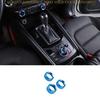 Для Mazda CX-5 2017-2024 Синий Сплав Накладка Кольцо Ручки Переключателя Кондиционера Центральной Консоли 3 ШТ.