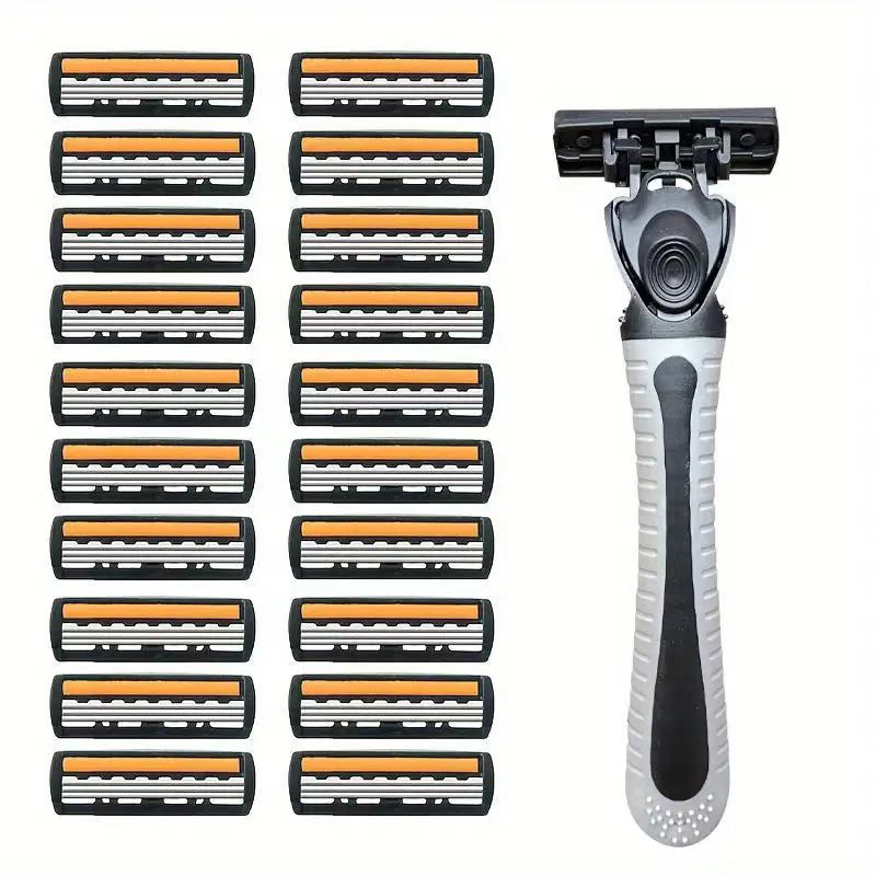 3-layer Stainless Steel Blade Men Razor Washable For Travel For Home Shaver Manual Shave Razors For Daily Face Care
