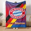 Bayern Munich Personalized Name Blanket Gift Personalized Blanket Soft & Cozy for Chair Nap Livingroom Seaside for All Occasions