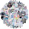50pcs Holographic Laser Girl Graffiti Stickers Decoration Ipad Luggage Motorcycle Notebook Diy Waterproof Sticker