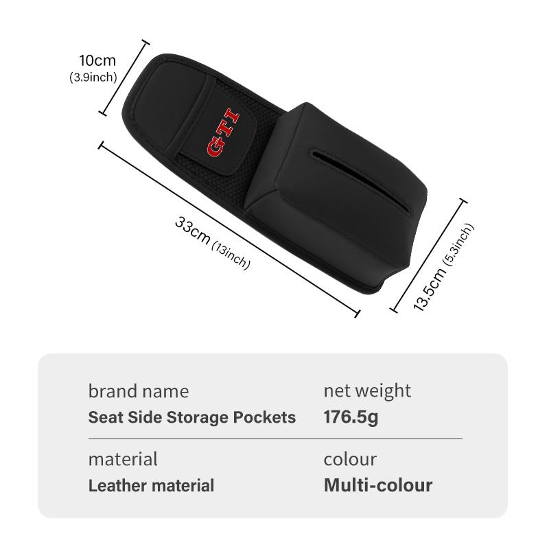 For Volkswagen VW Car Seat Back Storage Leather Multifunction Tissue Storage Bag GTI Tiguan Passat B5 B6 B7 CC Jetta MK5 MK6