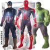 Фигурка Marvel Anime Человек-паук, Халк, Железный человек, Рождественский подарок, Игрушка, ПВХ, Подвижные суставы, Светящаяся кукла, Коллекционная модель