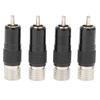 Preffair 4PCS RCA Lotus Plug родиевая латунь без пайки 10MM RCA Plug R1738