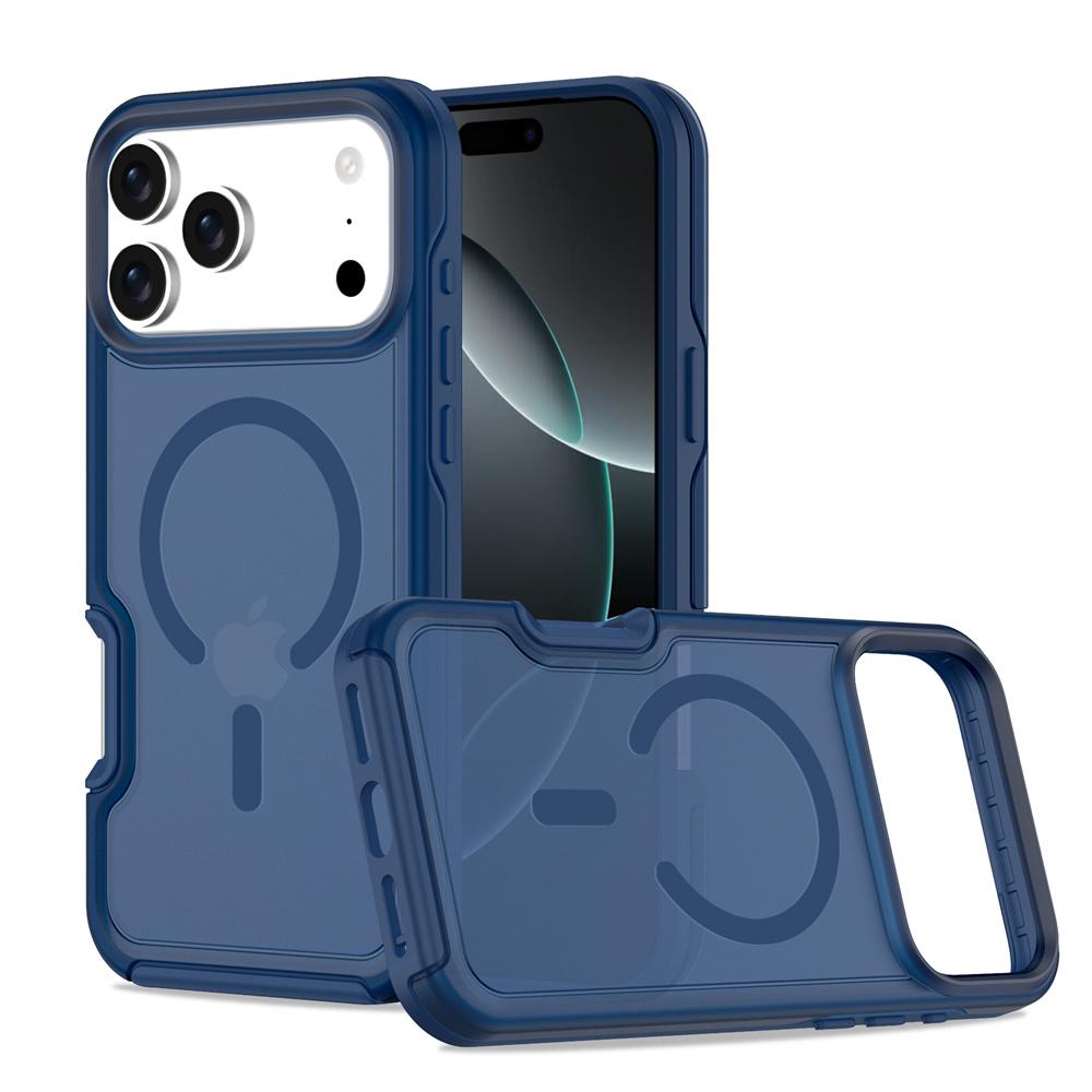 Luxury For Magsafe Frosted Translucent Armor Matte Phone Case For 17 Pro Max Air Plus Dual-Layer Protective Back Cover