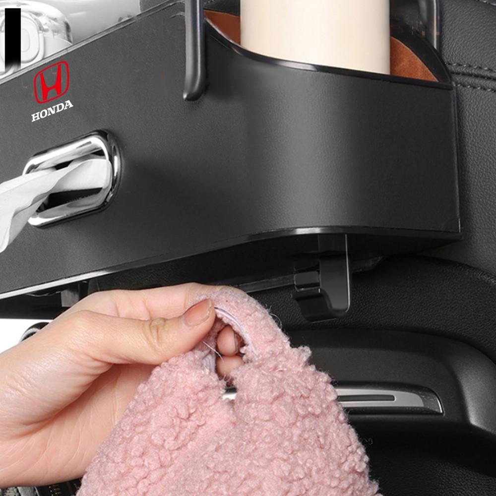 PU LeatherCar Seat Back Storage Box Tissue Box Water Cup Mobile Phone Holder For Honda Civic Accord Jazz CR-Z Element Insight AK7