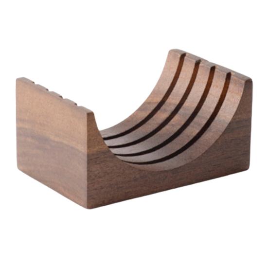 Держатель фильтра для кофе, полезный многоразовый домашний деревянный кронштейн для шайбы из орехового дерева, кронштейн для домашнего использования